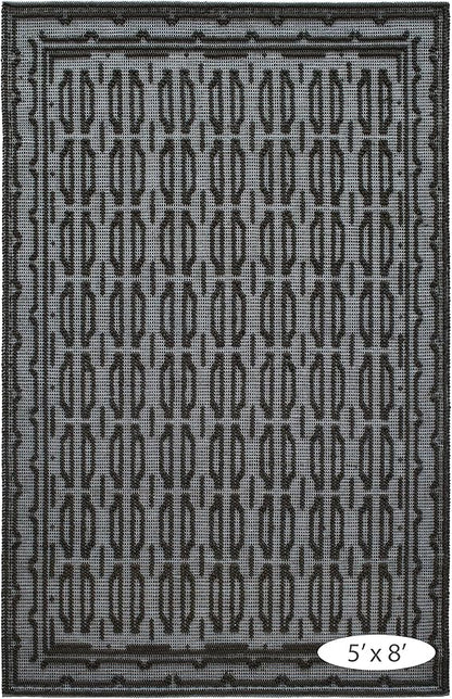 Dash and Albert Campbell Iron Handwoven Wool Rug, 2 X 3 Feet, Neutral/Grey Geometric Pattern - Premium Luxury Hotel Quality Soft Breathable Hypoallergenic Machine Washable Easy Care All Season