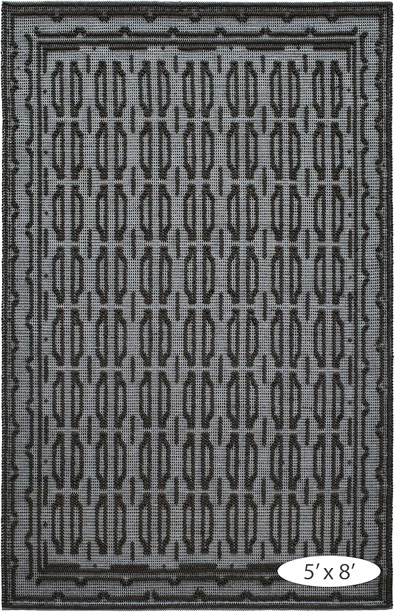 Dash and Albert Campbell Iron Handwoven Wool Rug, 10 X 14 Feet, Neutral/Grey Geometric Pattern - Premium Luxury Hotel Quality Soft Breathable Hypoallergenic Machine Washable Easy Care All Season