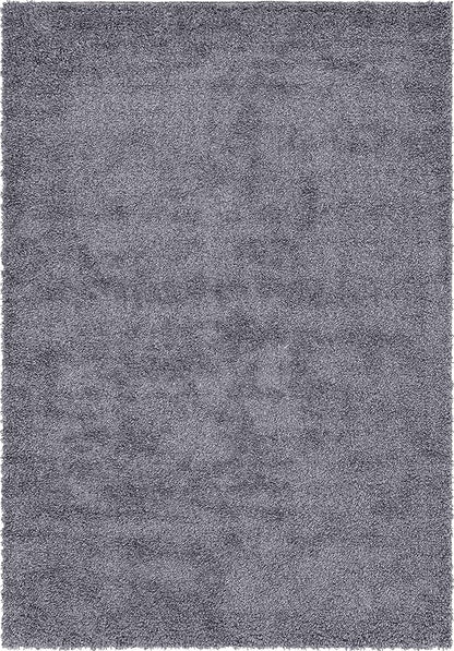 Unique Loom Davos Shag Collection Area Rug - Solid (7' 1" x 10' Rectangle, Peppercorn)