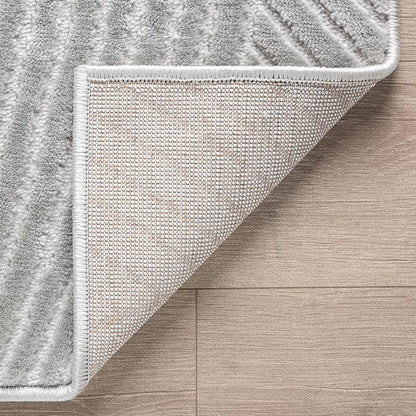 Abani Grey Area Rug for Living Room, Bedroom - Zen Reiki Pattern- 5 x 8 -Durable & Easy to Clean