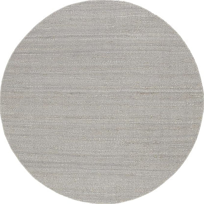 Nuloom Elfriede Handmade, Grey/Ivory, 6' Round, Jute & Cotton, Textured and Earthy, High Traffic, Stain Resistant, Easy Clean, Durable Area Rug for Bedroom, Living Room, Dining, Entryway