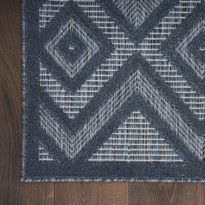 Nourison Home Versatile Navy Blue 7' x 10' Area Rug - Easy Clean, Non Shedding, Bed Room, Living Room, Dining Room, Kitchen (7' x 10')