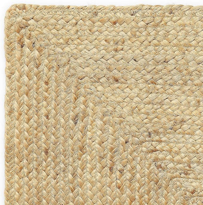 REDEARTH · Rectangular Area Rug - 2'x3' Braided Natural Jute with Non-Skid Backing - Handwoven Boho Rug for Bedroom, Kitchen, Living Room - Aesthetic Home Decor - Durable Handmade Rug, Set of 2
