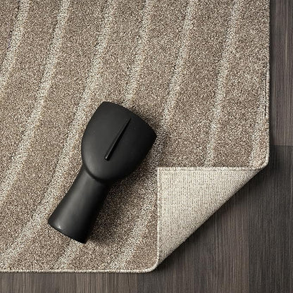 LUXE WEAVERS Modern Geometric Wave Taupe 4x6 Area Rug