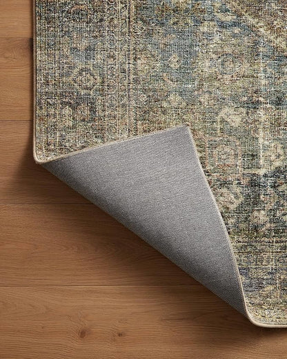 Loloi Amber Lewis Morgan Collection MOG-05 Spice/Lagoon 3'-6" x 5'-6" 38" Thick Accent Rug feat. CloudPile, Neutral, Room Décor, Vintage Inspired, Livingroom, Bedroom, Dining Area