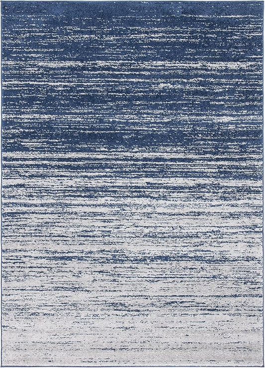 SAFAVIEH Adirondack Collection Accent Rug - 2'6" x 4', Navy & Grey, Modern Ombre Design, Non Shedding & Easy to Clean, Ideal for Front Door, Kitchen, Entryway, Accent Space (ADR113E)
