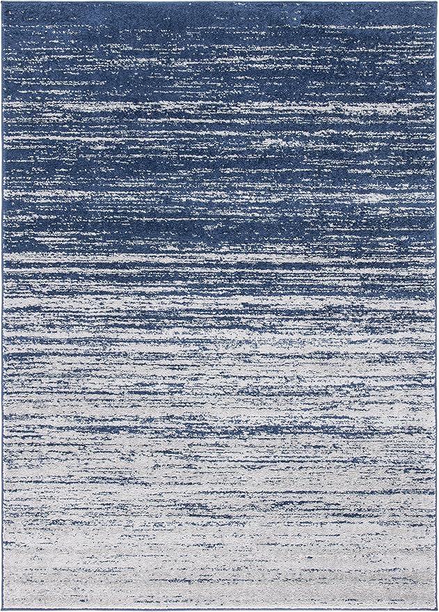 SAFAVIEH Area Rug 3x5 - Adirondack Collection - Navy & Grey, Modern Ombre Design, Non Shedding & Easy to Clean, Ideal for Living Room, Bedroom, Office, Dining Space (ADR113E)