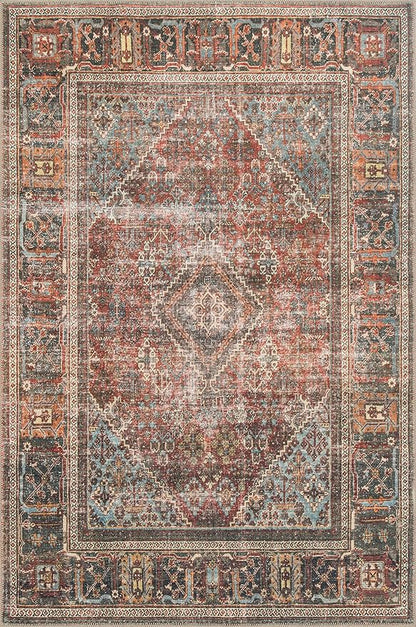 Loloi Loren Collection LQ-13 Brick/Midnight 8'-4" x 11'-6" Area Rug