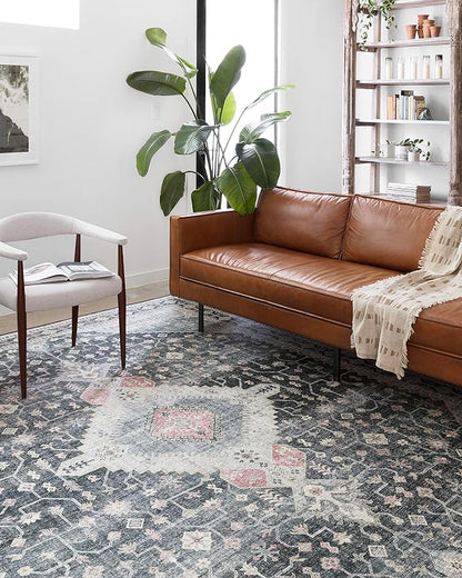 Loloi Skye Collection SKY-02 Charcoal/Multi 7' x 9' Oval Area Rug