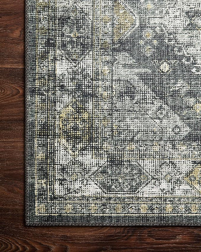Loloi Skye Collection SKY-09 Graphite/Silver 7' x 9' Oval Area Rug
