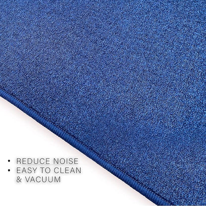 Custom Made Runner Rug Low Pile with Rubber Backing for Kitchen Foyer Hallway Entry Choose Your Length Size 26 Inch Wide Solid and Plain Dark Blue Color (20 feet x 26 inch)