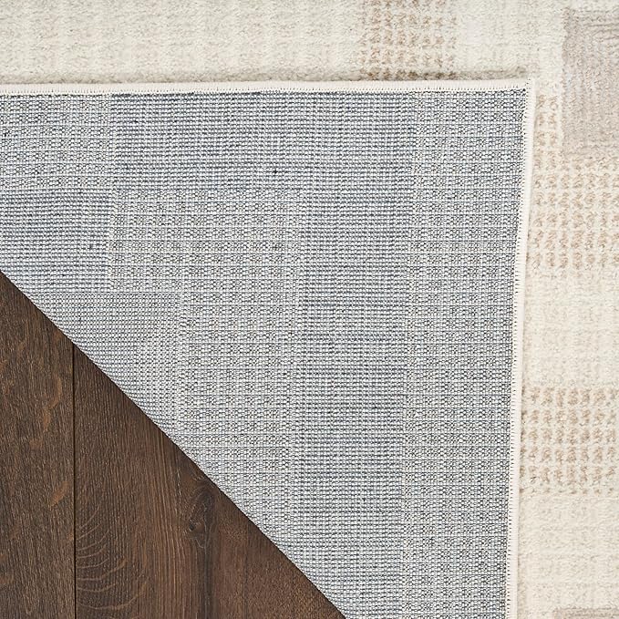 Nourison Home Nordic Ivory Beige 5' x 7' Area Rug - Easy Clean, Non Shedding, Bed Room, Living Room, Dining Room, Kitchen (5' x 7')