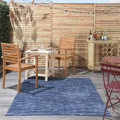 Nourison Home Nourison Essentials Navy Blue 4' x 6' Area Rug - Easy Clean, Non Shedding, Bed Room, Living Room, Dining Room, Kitchen (4' x 6')