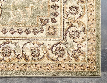 Unique Loom Versailles Collection Traditional Classic Medallion Floral Motif Area Rug (2' 7 x 10' 0 Runner, Green/ Ivory)