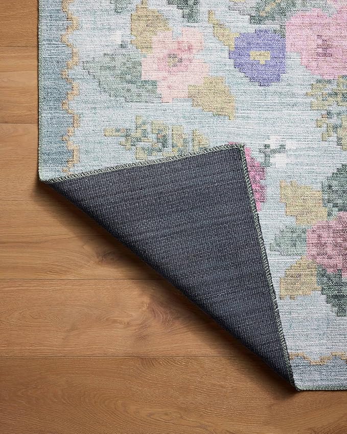 Loloi Rifle Paper Co. Rosa Collection RSA-02 Sky 2'-6" x 7'-6" Runner Rug