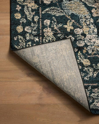 Loloi Rifle Paper Co. Laurel Collection LAU-05 Navy/Multi 3'-11" x 5'-7" Accent Rug