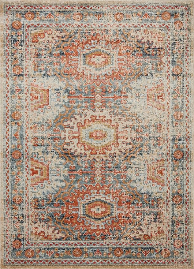 Loloi Jocelyn Collection JOC-03 Mist/Multi 9'-6" x 12'-6" .38" Thick Area Rug
