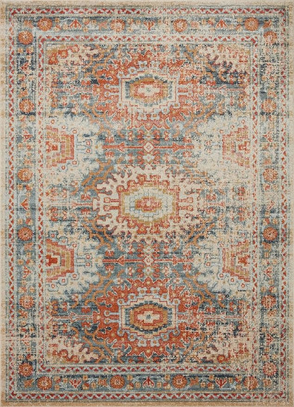 Loloi Jocelyn Collection JOC-03 Mist/Multi 9'-6" x 12'-6" .38" Thick Area Rug