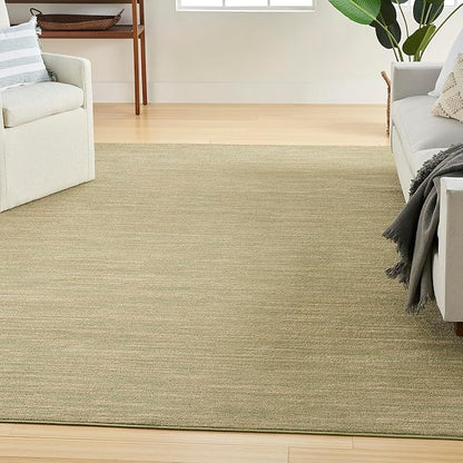 Nourison Home Nourison Essentials Green Gold 7' x 10' Area Rug - Easy Clean, Non Shedding, Bed Room, Living Room, Dining Room, Kitchen (7' x 10')