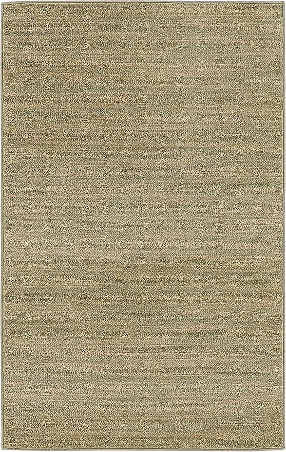 Nourison Home Nourison Essentials Green Gold 3' x 5' Area Rug - Easy Clean, Non Shedding, Bed Room, Living Room, Dining Room, Kitchen (3' x 5')