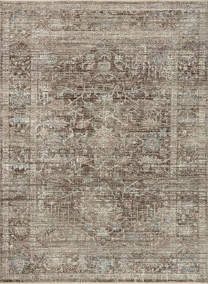 Loloi Magnolia Home by Joanna Gaines Millie Collection MIE-03 Charcoal/Dove 2'-7" x 12'-0", .25" Pile Height, Runner Rug