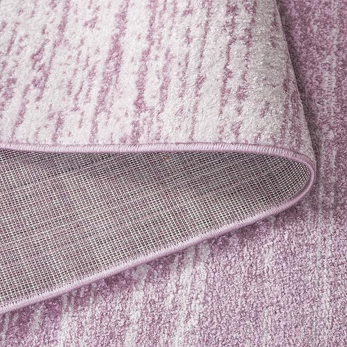 SAFAVIEH Adirondack Collection Area Rug - 8' Square, Cream & Purple, Modern Ombre Design, Non Shedding & Easy to Clean, Ideal for Living Room, Bedroom, Office, Dining Space (ADR113L)