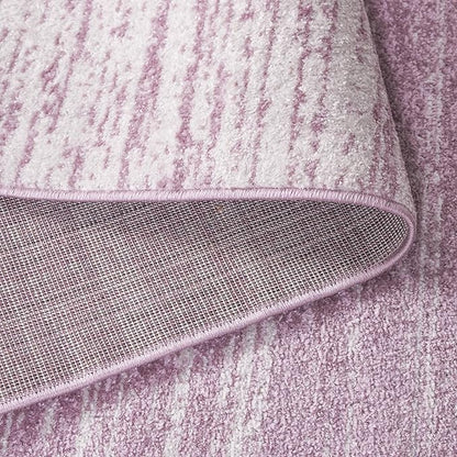 SAFAVIEH Adirondack Collection Area Rug - 8' Square, Cream & Purple, Modern Ombre Design, Non Shedding & Easy to Clean, Ideal for Living Room, Bedroom, Office, Dining Space (ADR113L)