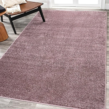 JONATHAN Y Haze Solid Low-Pile Light Purple Indoor Area Rug 12x15, Coastal,Bohemian,Minimalist,Classic, Easy-Cleaning for Living Room,Bedroom,Kitchen,Pet Friendly,Non-Shedding (SEU100R-15)
