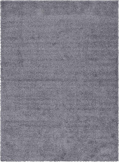 Unique Loom Davos Shag Collection Area Rug - Solid (7' 10" x 11' Rectangle, Peppercorn)