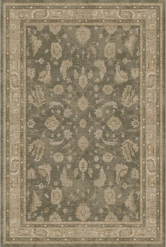 Kuden 3x5 Small Rug, Machine Washable, Non-Slip Backing, Vintage Style, Soft, Low Pile, Area Rugs for Entryway Kitchen Indoor Entrance