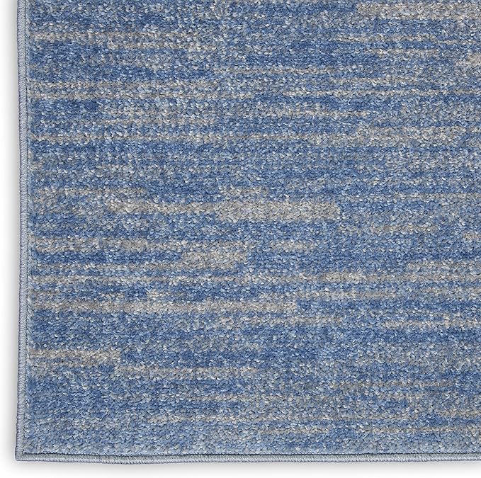 Nourison Home Nourison Essentials Blue Grey 9' x 12' Area Rug - Easy Clean, Non Shedding, Bed Room, Living Room, Dining Room, Kitchen (9' x 12')