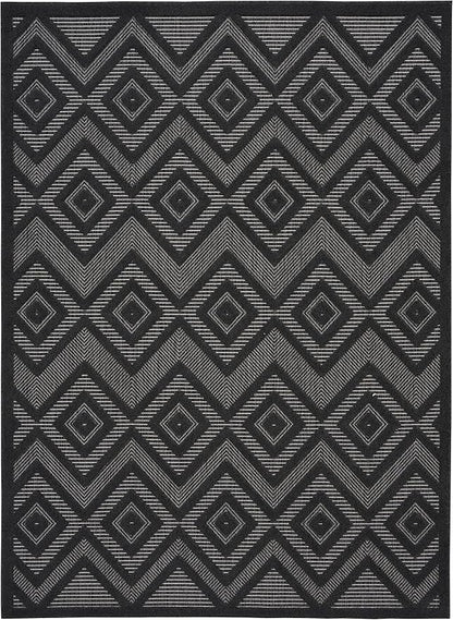 Nourison Home Versatile Charcoal Black 4' x 6' Area Rug - Easy Clean, Non Shedding, Bed Room, Living Room, Dining Room, Kitchen (4' x 6')