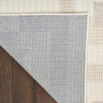 Nourison Home Nordic Ivory Beige 4' x 6' Area Rug - Easy Clean, Non Shedding, Bed Room, Living Room, Dining Room, Kitchen (4' x 6')