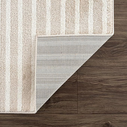 Abani Area Rug for Living Room -Nuevo 2' x 3' Beige Arch Pattern Area Rug, Soft and Durable Living Room Rug, Stain and Fade Resistant, Chic Modern Design, Pet & Kid Friendly
