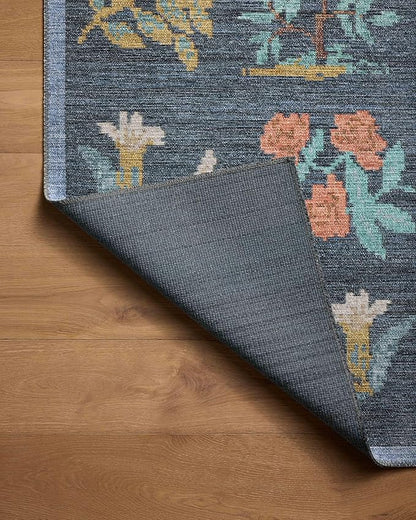 Loloi Rifle Paper Co. Rosa Collection RSA-03 Navy 7'-6" x 9'-6" Area Rug