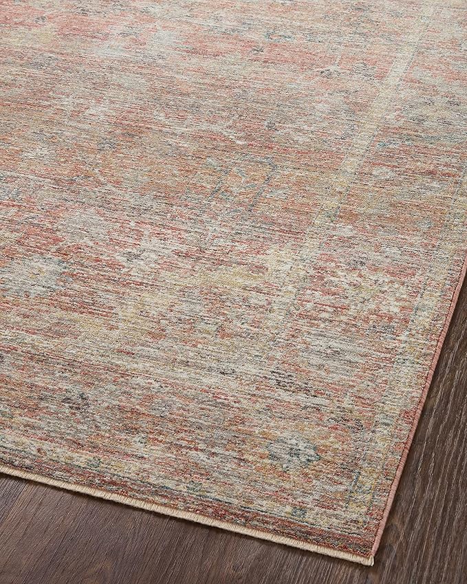 Loloi Magnolia Home by Joanna Gaines Millie Collection MIE-04 Sunset/Multi 3'-6" x 5'-6", .25" Pile Height, Accent Rug