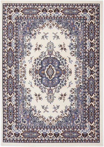 Home Dynamix Premium Sakarya Traditional Medallion Border Area Rug, Porcelain, 5'2"x7'4" Rectangle