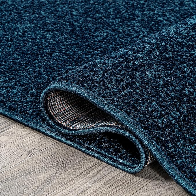 JONATHAN Y Haze Solid Low-Pile Navy Indoor Area Rug 3x5, Coastal,Bohemian,Minimalist,Classic, Easy-Cleaning for Living Room,Bedroom,Kitchen,Pet Friendly,Non-Shedding (SEU100C-3)