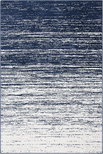 SAFAVIEH Area Rug 3x5 - Adirondack Collection - Navy & Ivory, Modern Ombre Design, Non Shedding & Easy to Clean, Ideal for Living Room, Bedroom, Office, Dining Space (ADR113N)