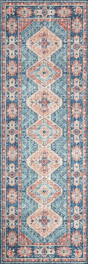 Loloi II Skye Collection SKY-03 Turquoise/Terracotta 3'-6" x 5'-6" Accent Rug