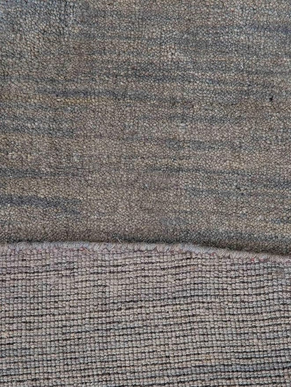 Hand Knotted Loom Wool ECO-Friendly Area Rugs - 6'x6', Round, Light Blue Color, Solid Plain Design, High Pile Handmade Anti Skid Area Rugs for Living Room, Bed Room (L00111)
