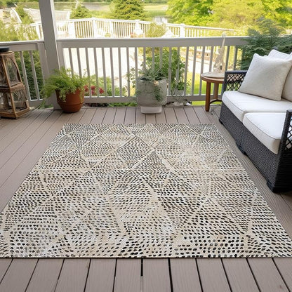Addison Rugs Chantille ACN591 Beige 3' x 5' Indoor Outdoor Area Rug, Easy Clean, Machine Washable, Non Shedding, Bedroom, Living Room, Dining Room, Kitchen, Patio Rug