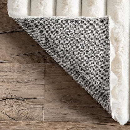 Nuloom SuperiorWash Collection Kai Off-White, 2'6" x 6', Fluffy and Cozy, High Traffic, Stain Resistant, Easy Clean, Durable Washable Runner for Bedroom, Living Room, Dining, Den, Foyer, Entryway