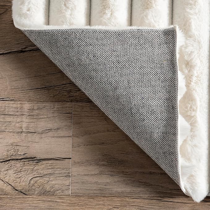 Nuloom SuperiorWash Collection Kai Off-White, 5' x 8', Fluffy and Cozy, High Traffic, Stain Resistant, Easy Clean, Durable Washable Area Rug for Bedroom, Living Room, Dining, Den, Foyer, Entryway