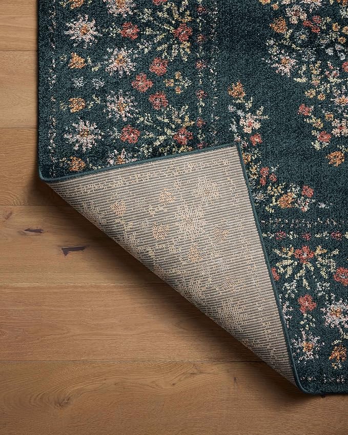 Loloi Rifle Paper Co. Laurel Collection LAU-02 Navy 2'-8" x 4' Accent Rug