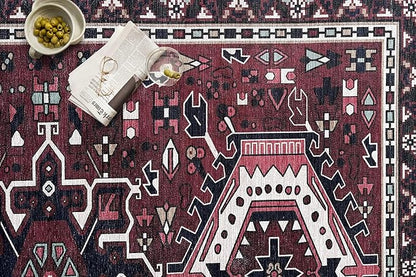 Fame Living Washable Area Rug. Modern Farmhouse. Vintage. Turkish. Bohemian. Distressed. Oriental. Traditional. Rugs for Living Room. Dining. Bedroom. Office. Entryway. Foyer. (851RR, 5' x 6'9")