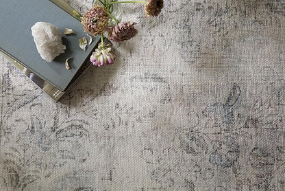 Loloi Loren Collection LQ-04 Silver/Slate 3'-6" x 5'-6" Accent Rug