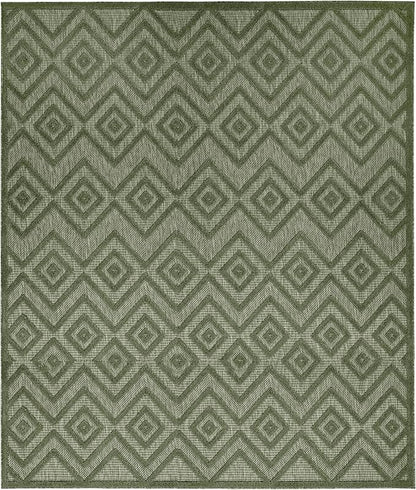 Nourison Home Versatile Green 8' x 10' Area Rug - Easy Clean, Non Shedding, Bed Room, Living Room, Dining Room, Kitchen (8' x 10')