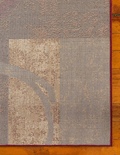 Unique Loom Barista Collection Area Rug - Kouillou (6' 1" x 9' Rectangle, Multi/ Brown)