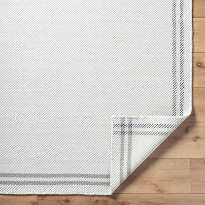 Mark&Day Wool Rugs, 9x12 Janmichael Cottage Light Silver/Charcoal Area Rug, Silver Grey Carpet for Living Room, Bedroom or Kitchen (8'10" x 12')